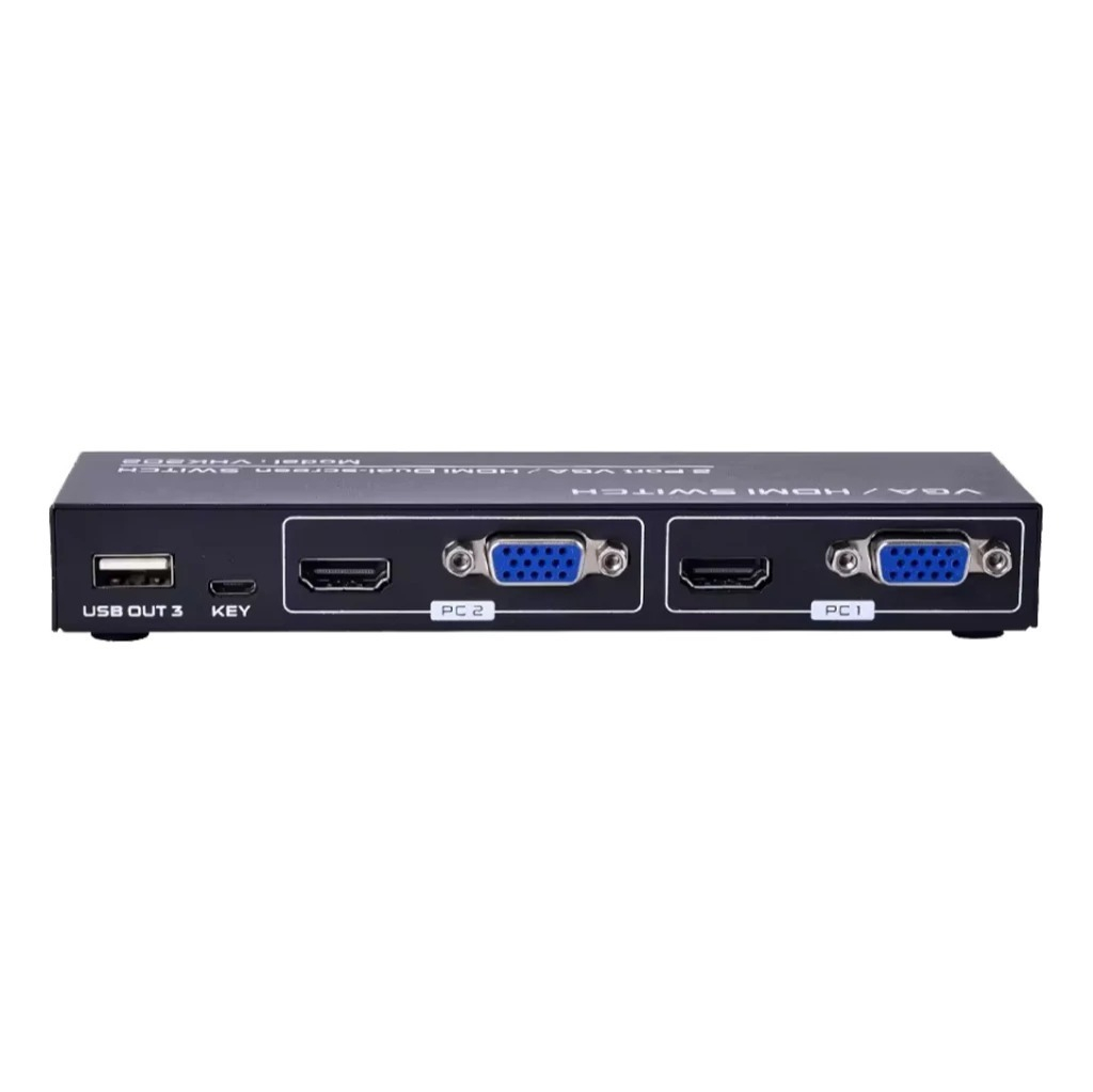 Switch Kvm Hdmi E Vga 2 Portas 4k Mouse/teclado Dual Screen