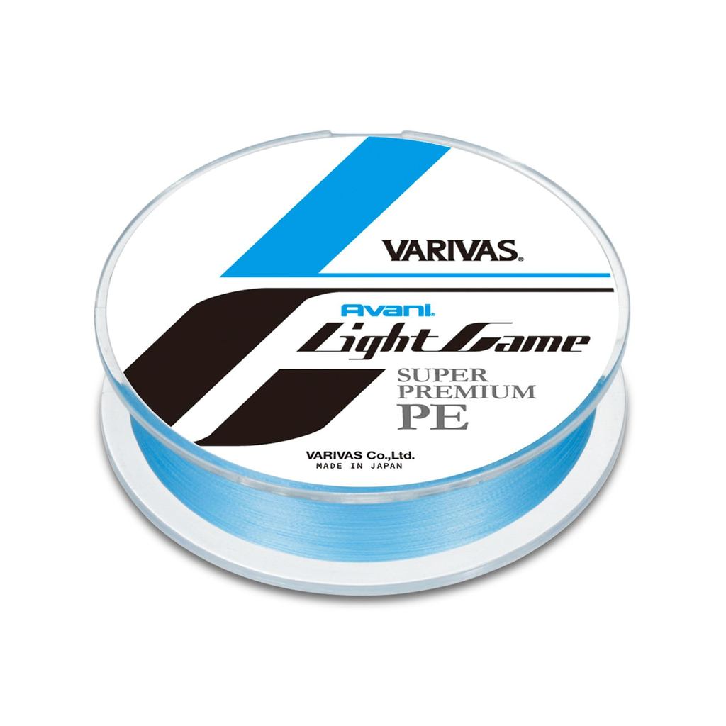 VARIVAS Avani Light Game Super Premium PE X4 Braided Fishing Line, 4-Strand, 100–150 m, 0.2–0.4 Go (5–8.5 lb), with or w