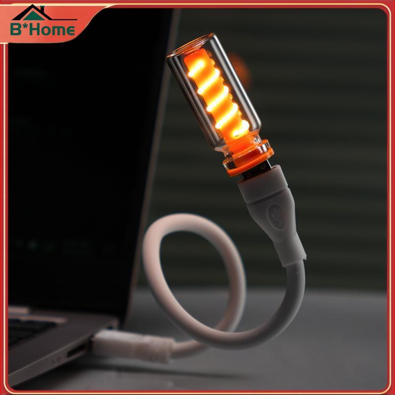 BHTH Retro USB Powered Car LED Touch Dimming Bulb Portátil Compacto Luz Noturna Ambiente Para Decoração De Mesa De Quart