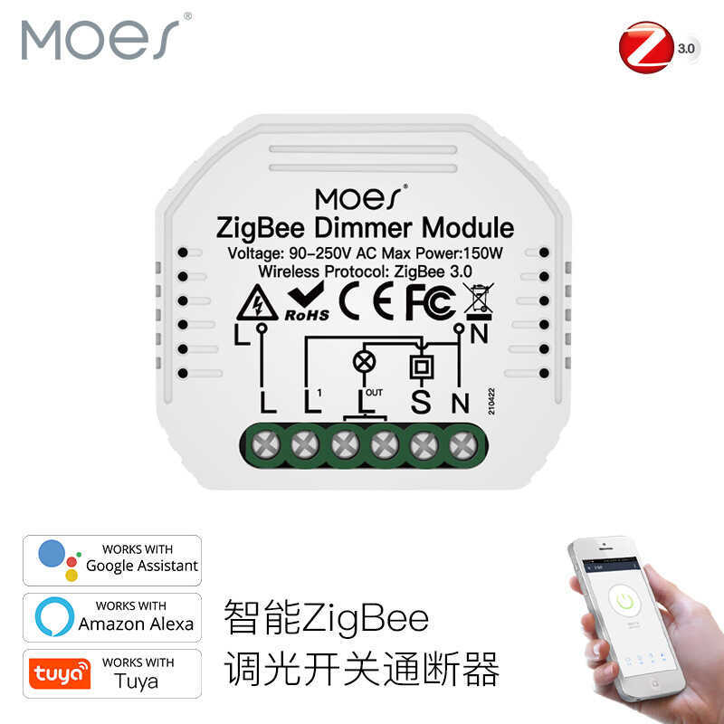 ZIGBEE Graffiti Smart Home Dimming Smart Switch On-off app Controle Módulo de interruptor de escurecimento de temporizaç