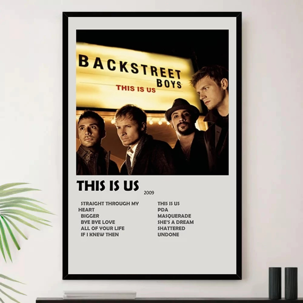Quadro Placa Decorativa Música Internacional Backstreet Boys Dance Pop K-pop Álbuns com Moldura