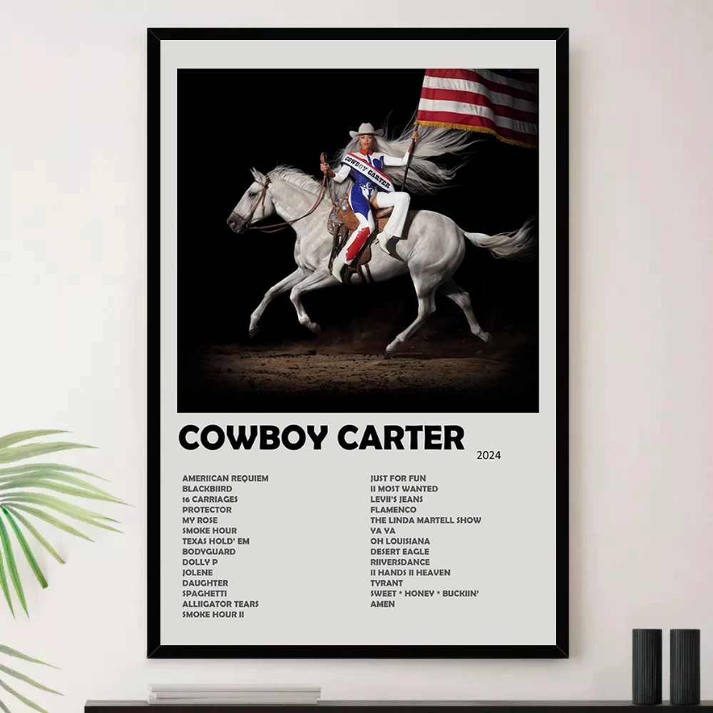 Quadro Placa Decorativa Música Internacional Beyoncé Pop e Dance Pop Álbuns com Moldura