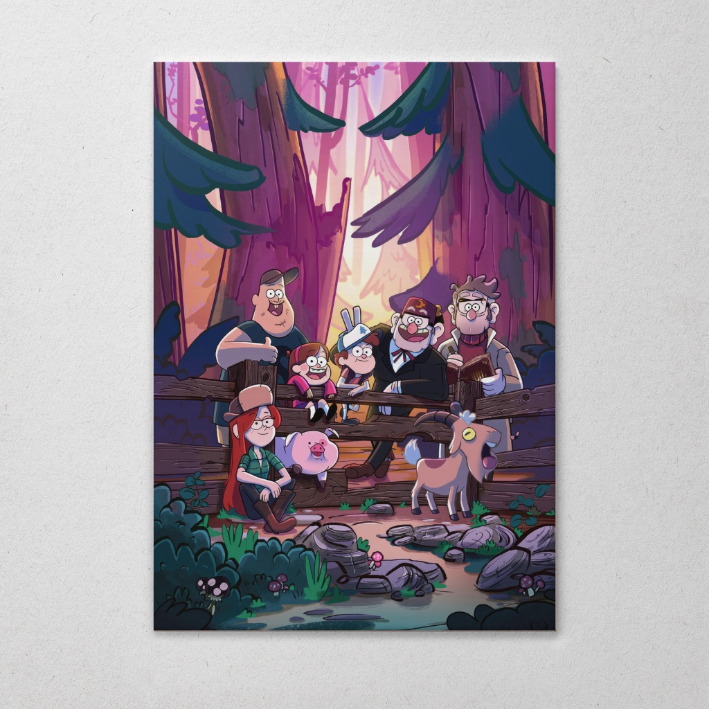 Placa Decorativa MDF Grande Gravity Falls Disney Quadro Decoração & Parede