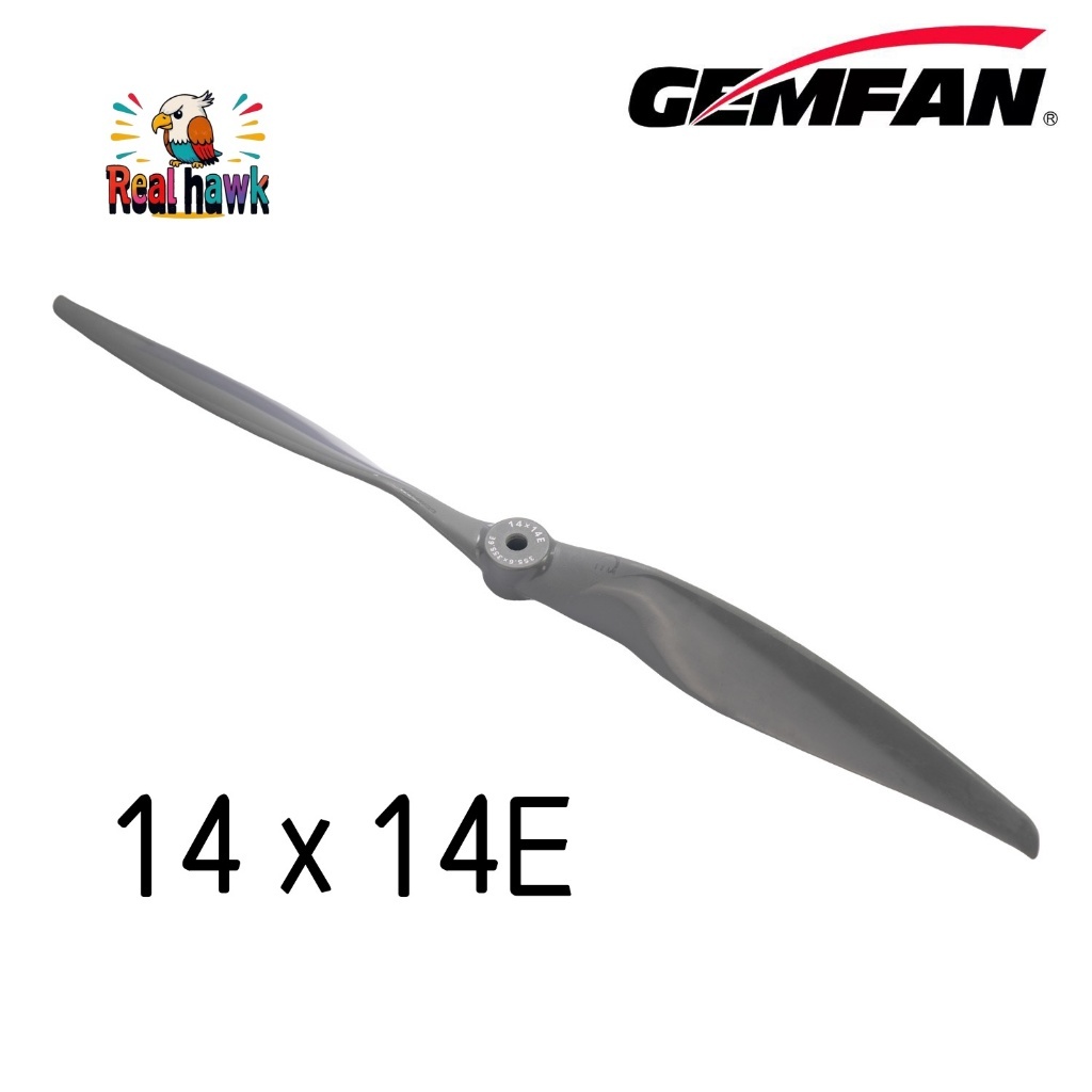 Hélice GEMFAN Vortex 14x14E Nylon Vidro CCW - Alta Performance Upgrade para Asa Fixa RC Supera APC