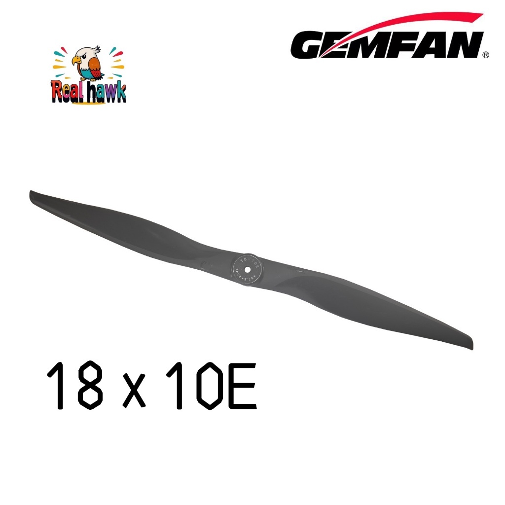 1 Unidade Hélice GEMFAN Vortex 18x10E CCW Nylon Vidro - Alta Performance Upgrade para ASA Fixa RC Supera APC