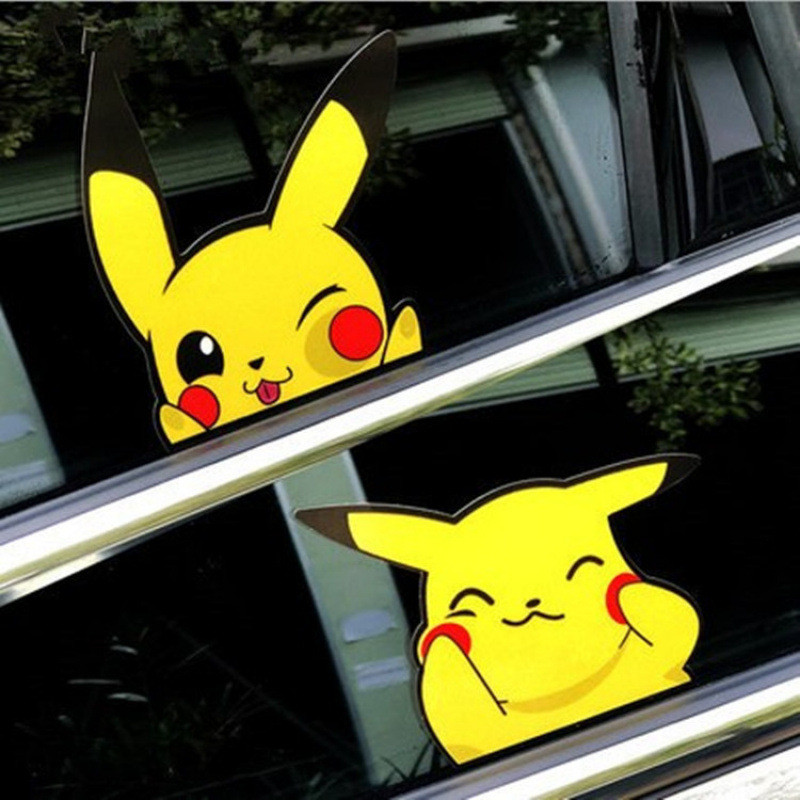 Adesivo Pikachu Anime Para Vidro De Carro Moto, Adesivo De Corpo Cobrir Arranhões Decorativo