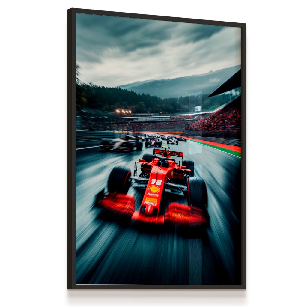 Quadro Decorativo Fórmula 1 Carro Corrida Pintura Gp Esporte Pista Cockpit