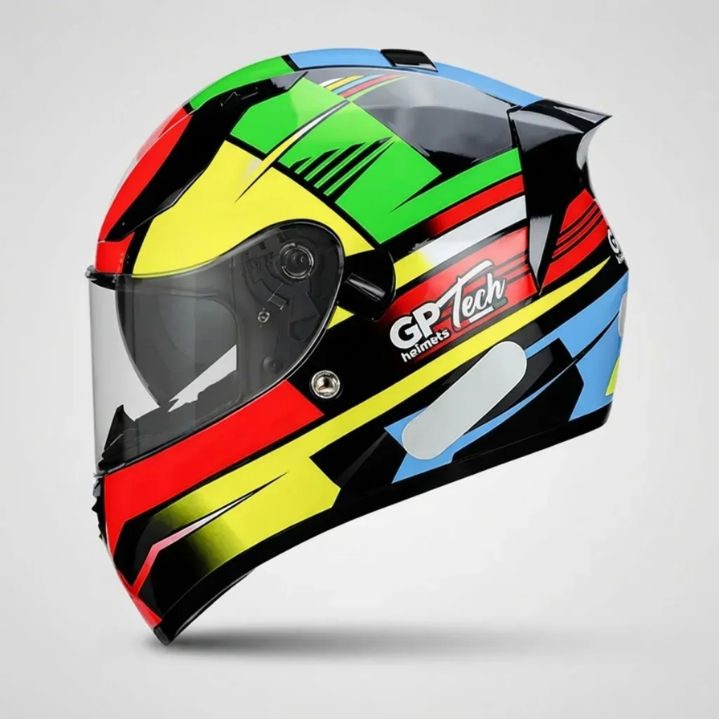 Capacete Gp Tech Ultra Sv Flag Vermelho/Amarelo/Verde Original