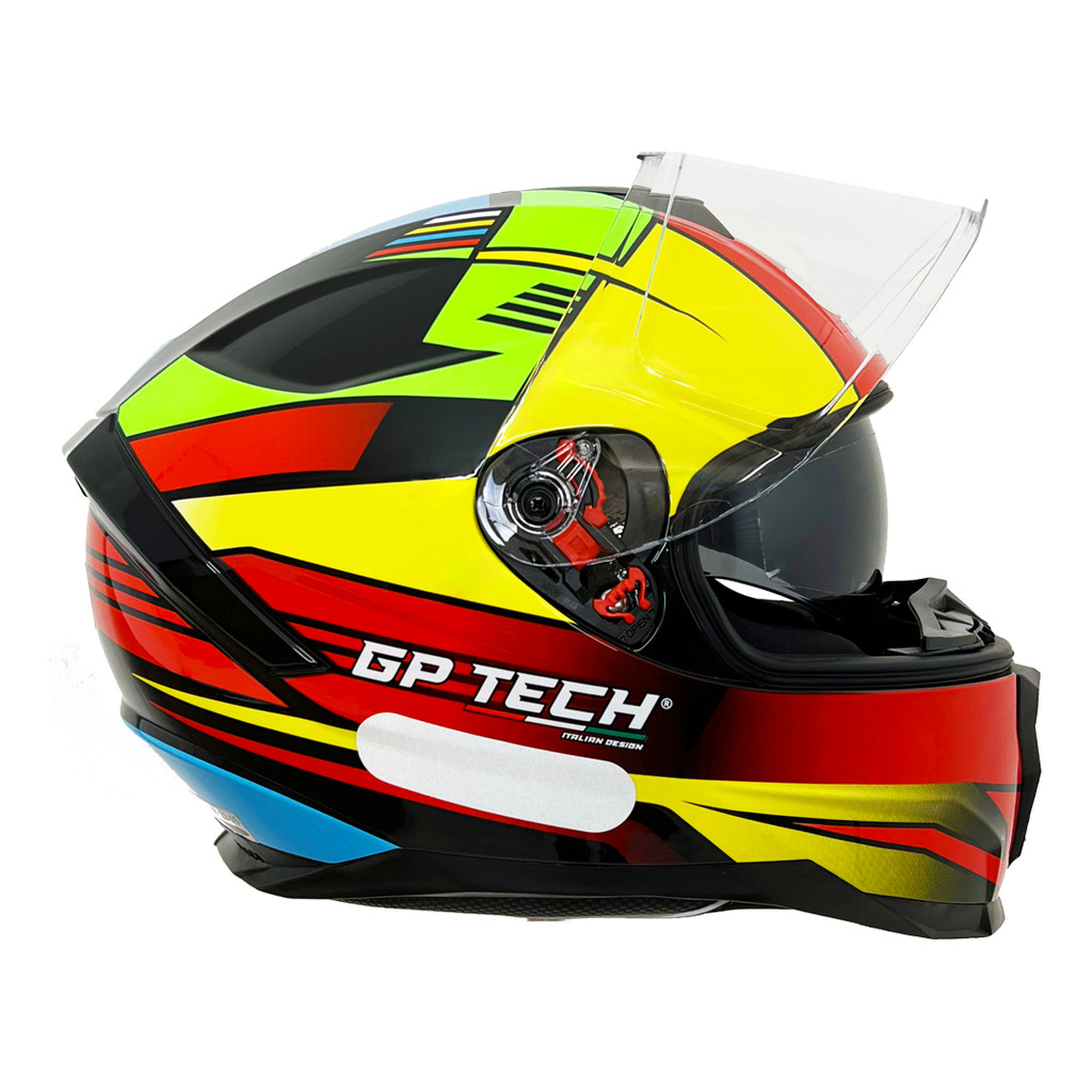 Capacete Ultra Flag Vermelho Amarelo Verde  | Gp Tech