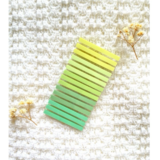 Marcador Adesivo De página 300 flags de livro notas Adesivas stick note fino médio amarelo verde degradê quarta asa