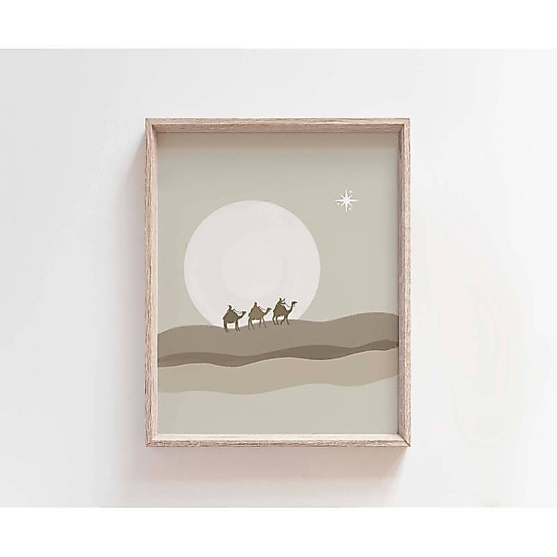 Bible Three Wise Men Bethlehem Star Desert Journey Poster No Frame Canvas Wall Art Painting Religious Study Decor