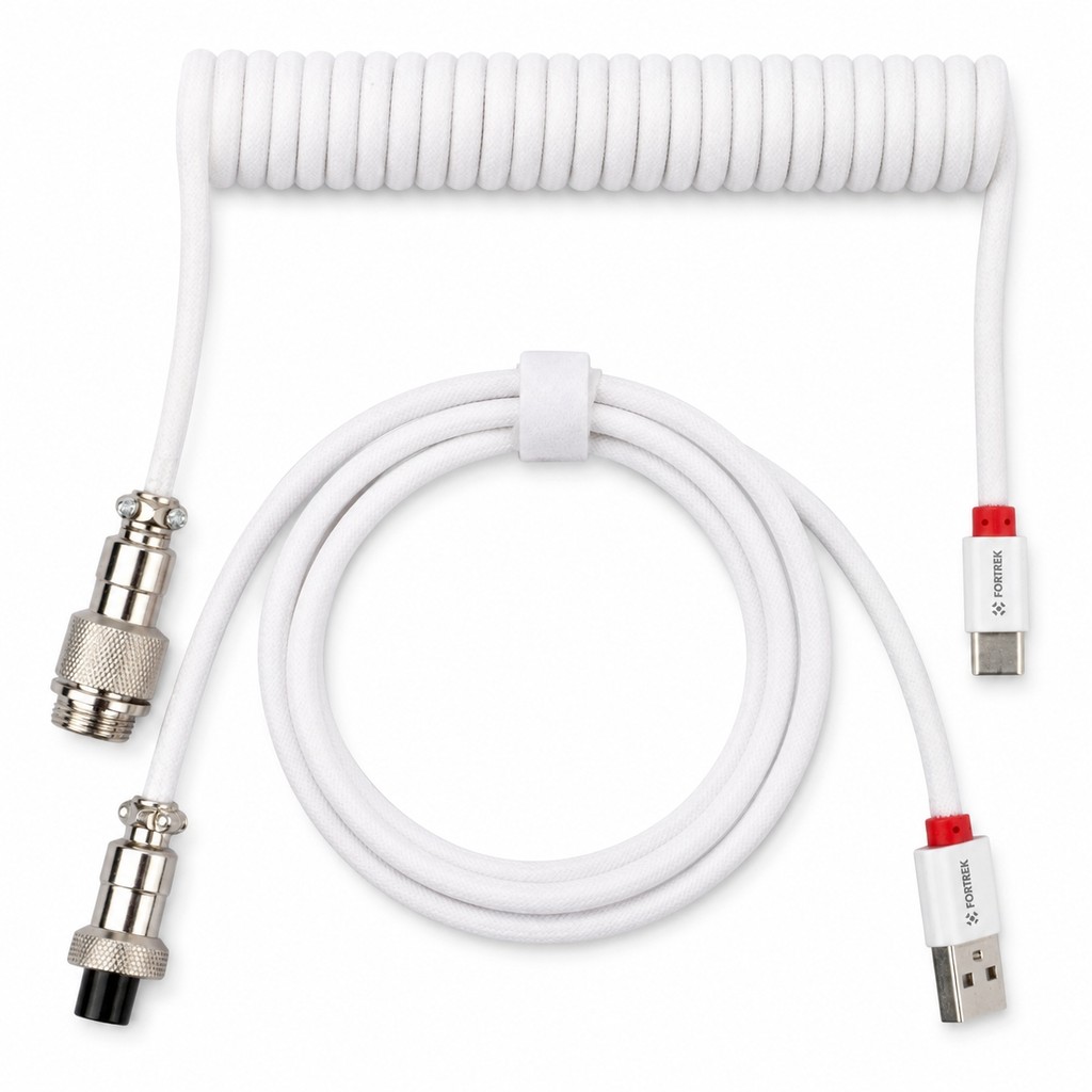 Cabo Aviador Coiled Helix Branco - Fortrek