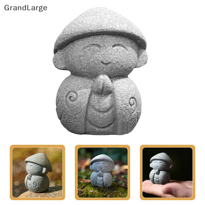 [GrandLarge] Estátuas Fofas Pequenas Estatuetas De Escultura Jizo Enfeites De Jardim Japonês Ksitigarbha Aquário Bonsai