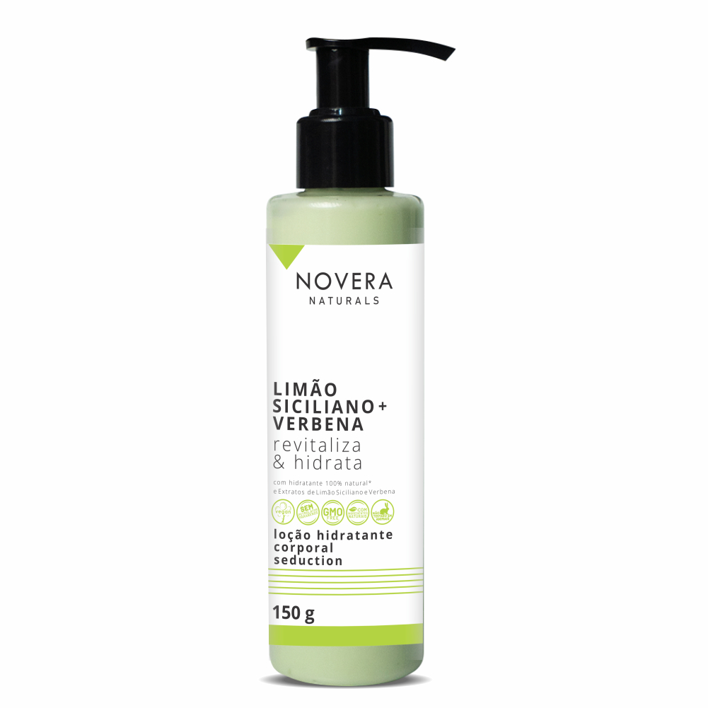 Hidratante Loção Corporal Limão Siciliano + Verbena Seduction 150mL Novera Left