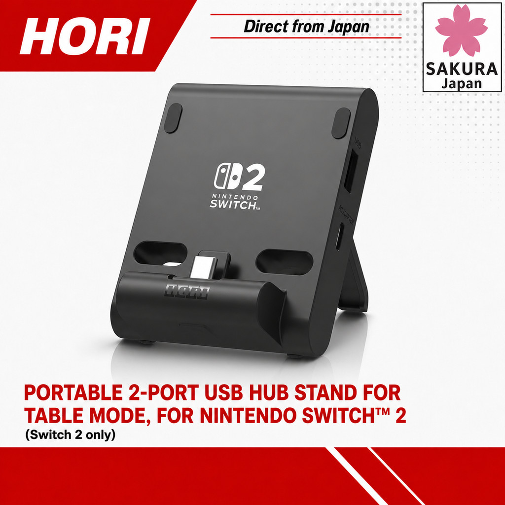Portable 2-Port USB Hub Stand for Table Mode, for Nintendo Switch™ 2 (Switch 2 only)