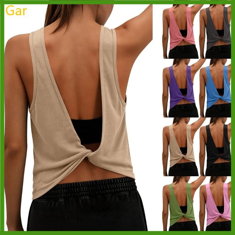 Gar Open Back Workout Para Atléticas Mangas Camisetas Corrida Ioga Saindo Roupas Ginástica