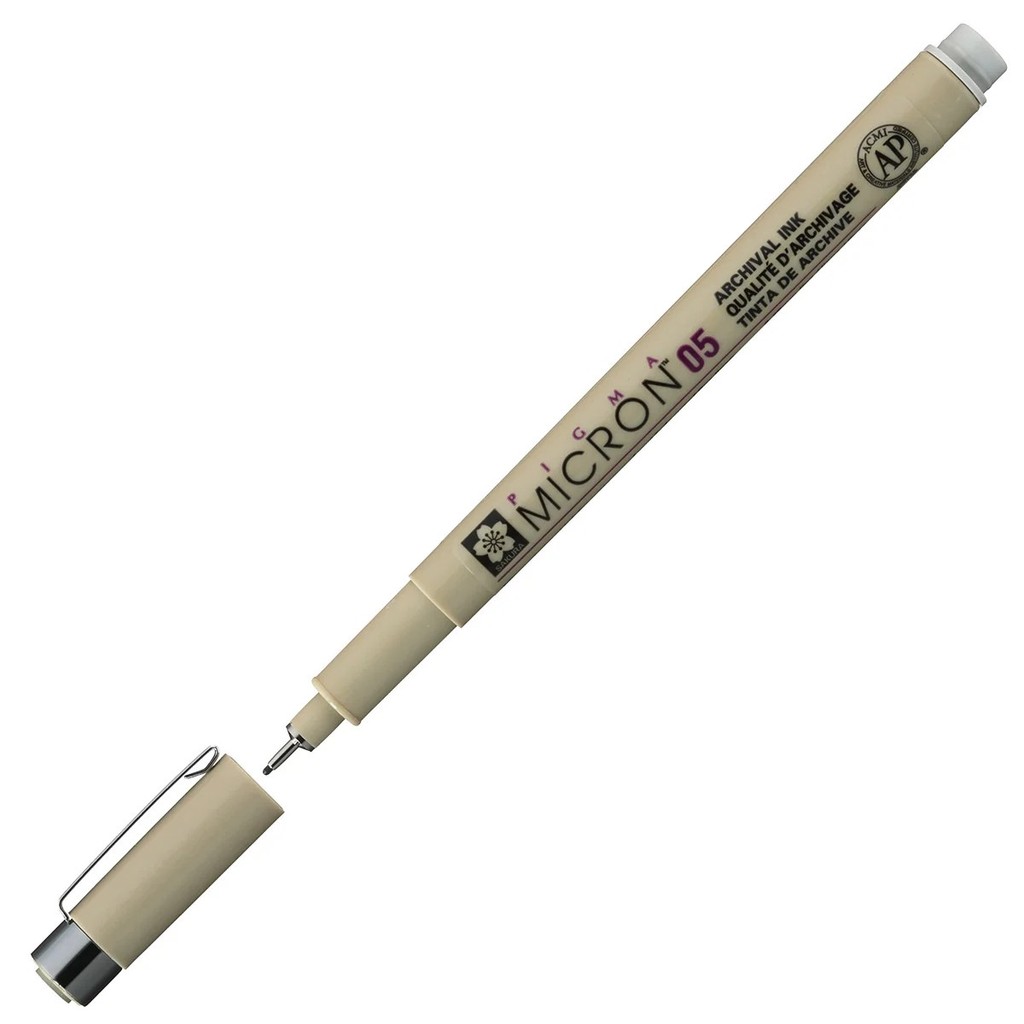 CANETA SAKURA PIGMA MICRON 0,5mm CINZA LIGHT COOL
