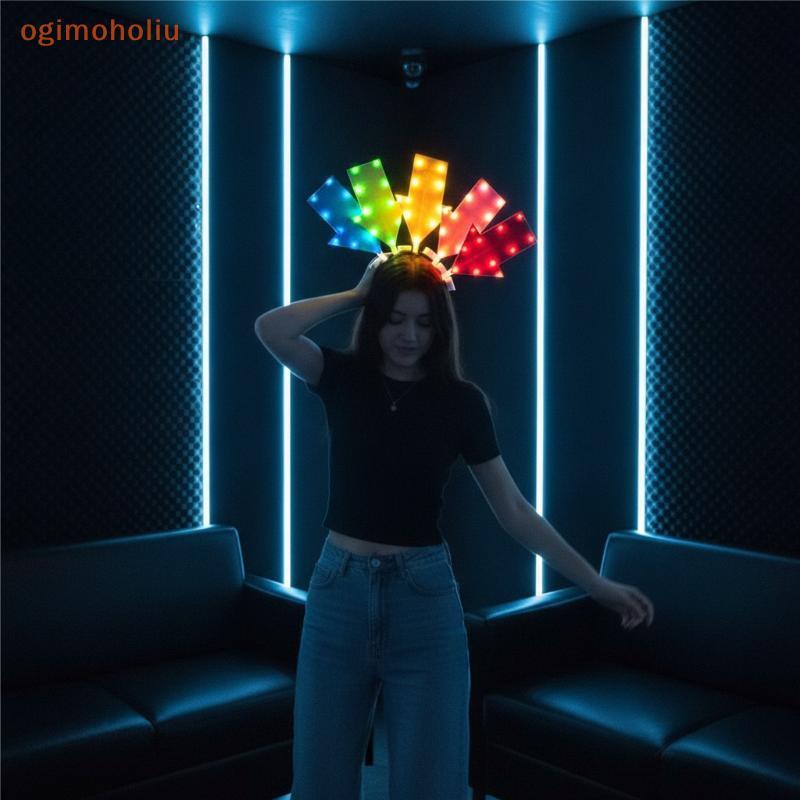 [GMH] LED Light Up Cool Glow Effect Acessório De Cabelo Alimentado Por Bateria foric Con Cosplay Rave Party DCZ