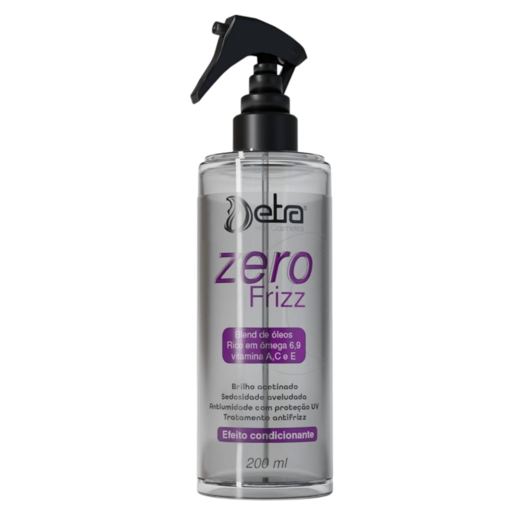 Zero Frizz 200ml Detra Hair Cosmeticos Antifrizz Alisamento Temporário Cabelo