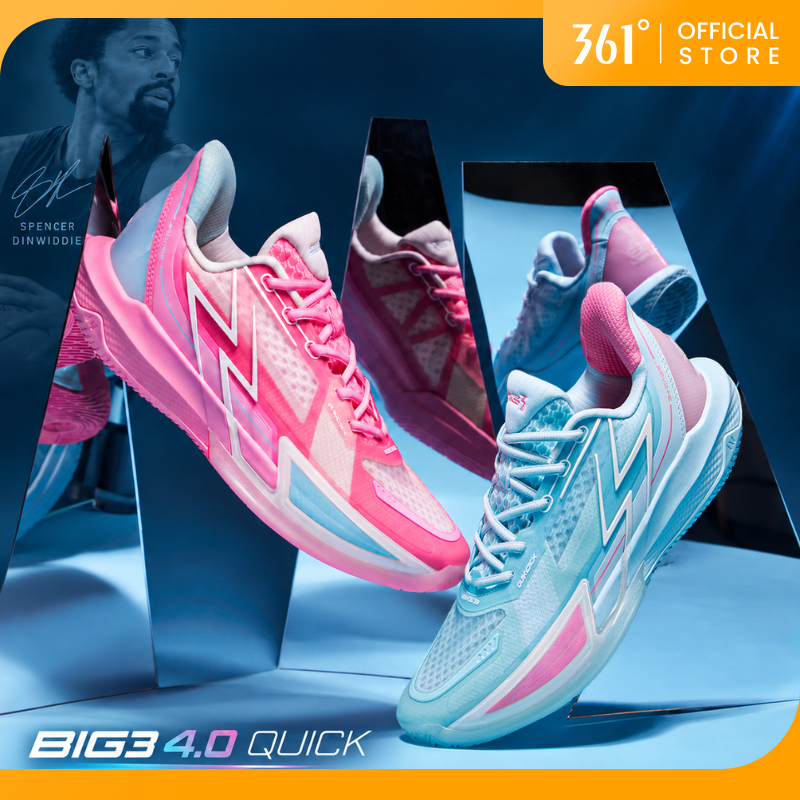 361 Degrees BIG3 4.0 Quick Tênis Basquete Masc Amortecimento Antiderrapante 572321105