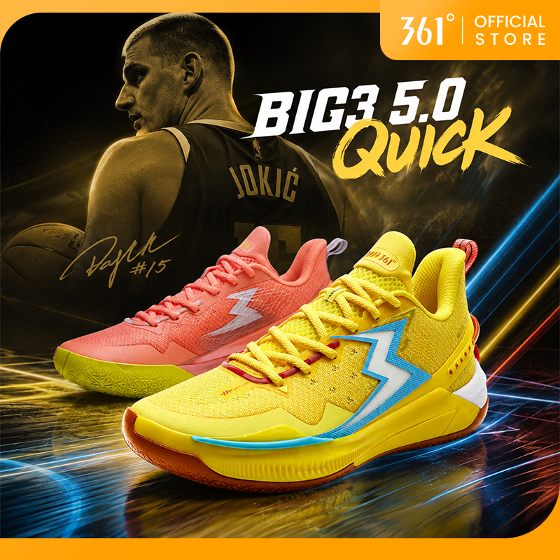 361 Degrees Big3 5.0 Men Tênis De Basquete Rápido Amortecimento Respirável Antiderrapante Profissional 672421121