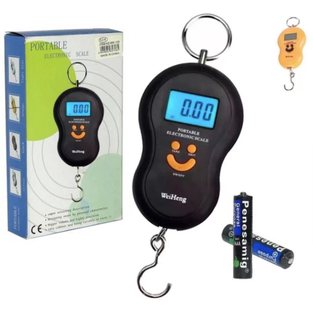 Balança Digital Lcd Portatil Com Gancho para Pesca Mala Pesa Até 50kg