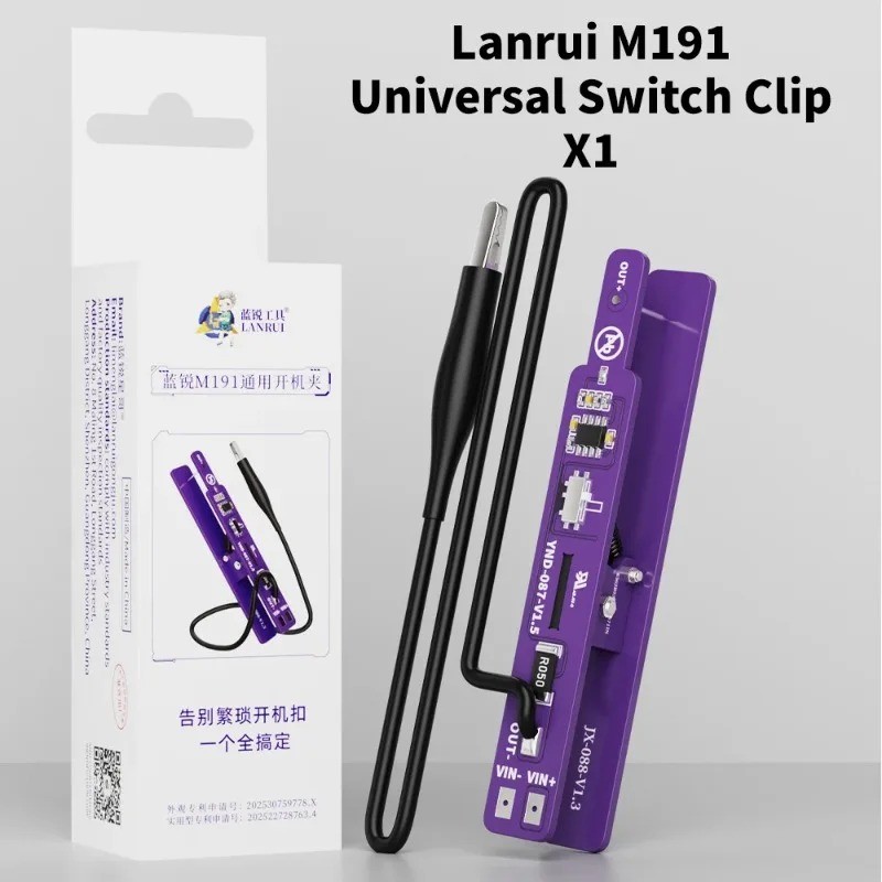 Lanrui M191 Universal Switch Clip Power On Tool Testador De Corrente De Detecção De Modo Duplo Para iPhone Android Table