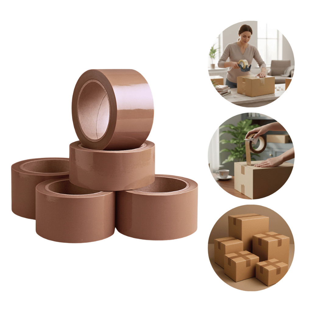Fita Adesiva para Caixas e Mudanças – 45mm x 100m – Kit 5 ou 10 unid.