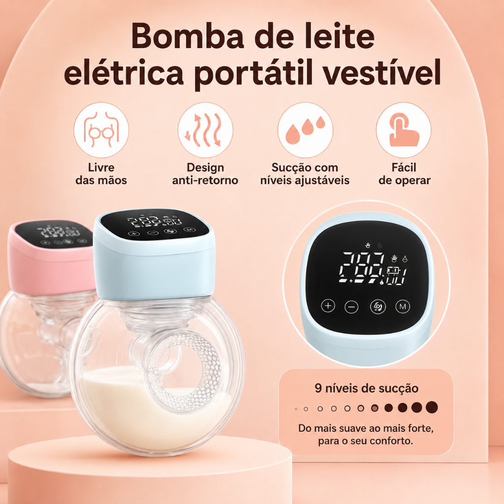 Portable Breast Pump - Silent Electric Breast Pump for Discreet Breastfeeding
