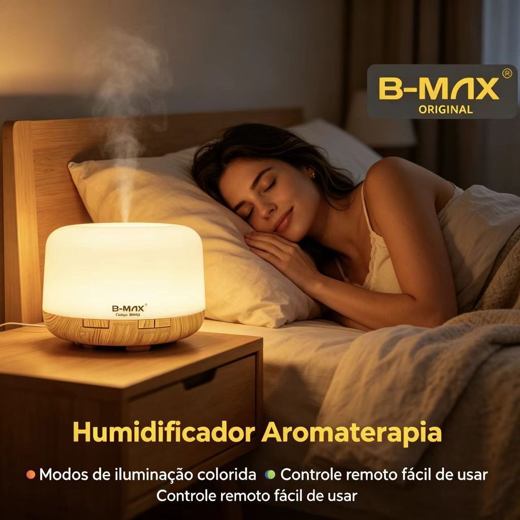 Portable Aroma Humidifier 500ml | 7 Color LED with Remote Control + Silent Ultrasonic | Comfortable Environment