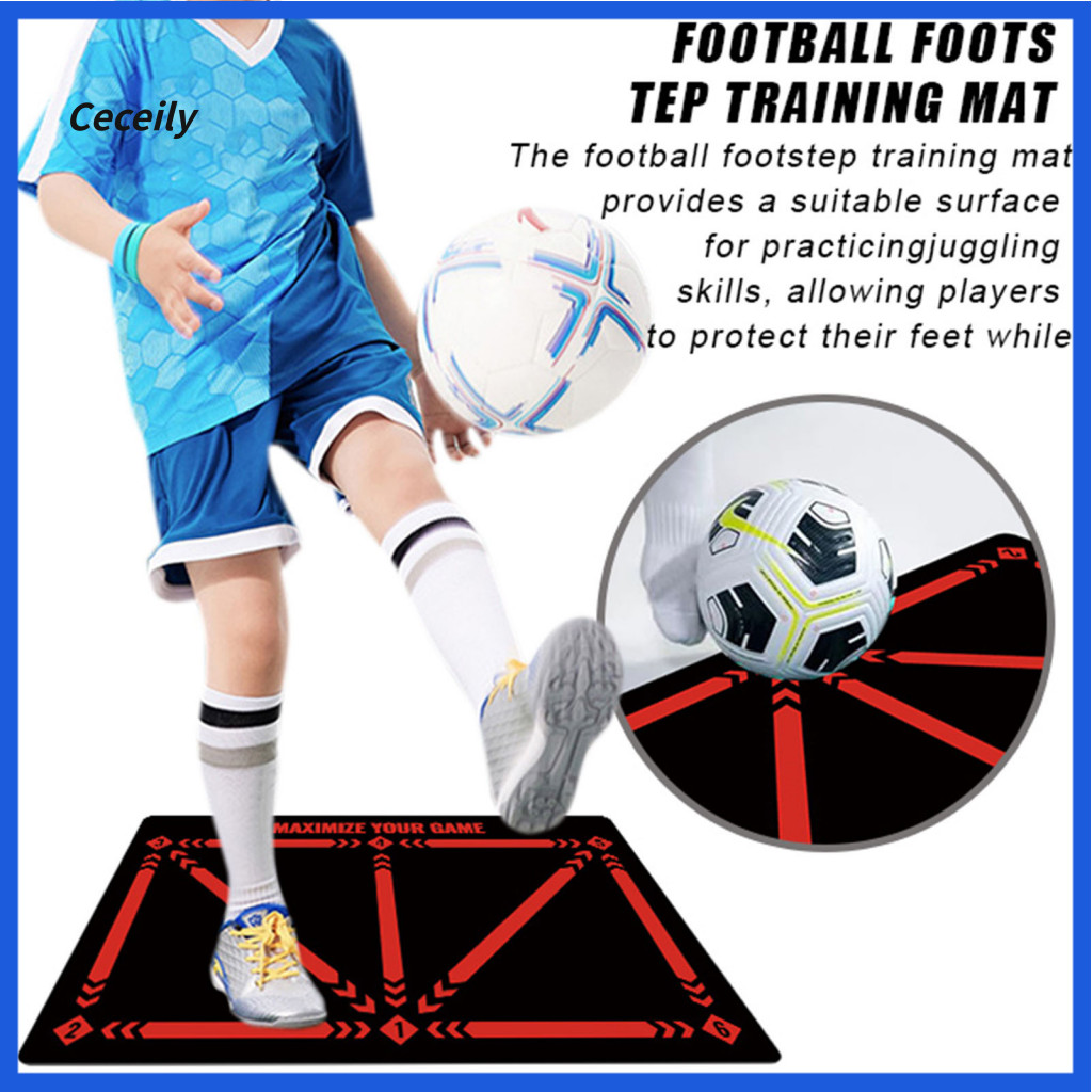 Football Training Mat Skill Development Portable Non-slip Footwork for Kids Teens Adults – Silent Soccer Agility Pad f