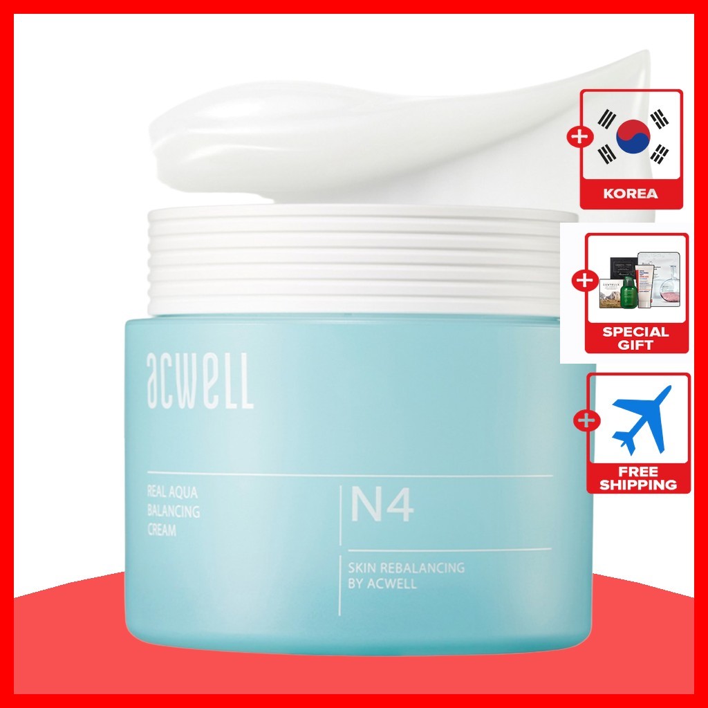 [acwell] Creme Balanceador Real Aqua , 50ml , 1 Unidade/Hidratante Coreano/Fórmula Leve/100 % Autêntico