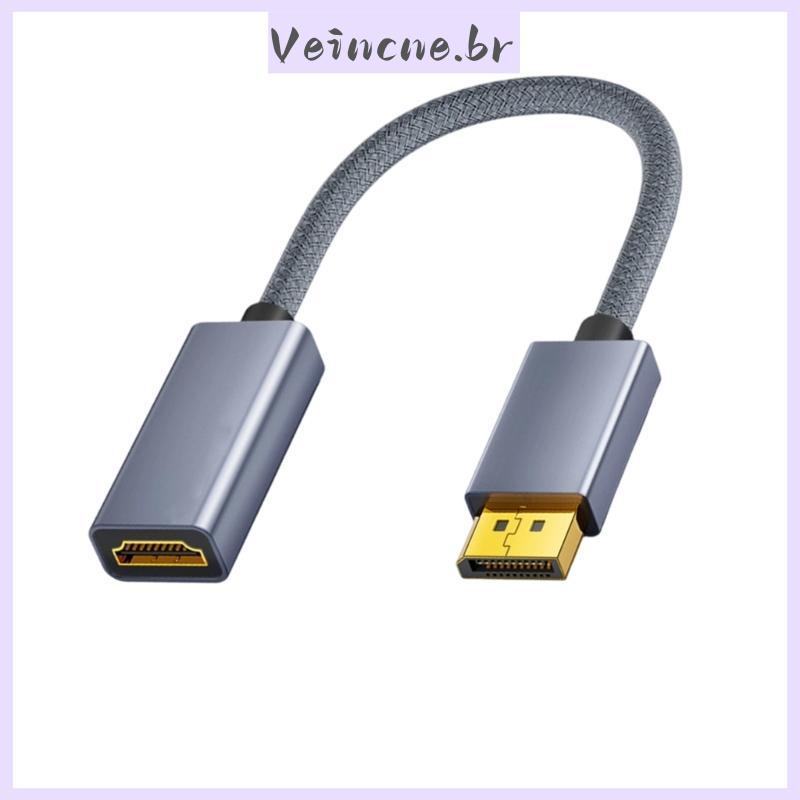 Adaptador Conversores VEI DisplayPort 1 4 Para HDTV 2 1 Largura Banda 48 Gbps 4K120Hz