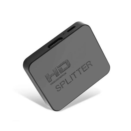 Splitter Divisor compatível c. HDMI para PS3, Xbox, HDTV, DVD, TV BOX, Monit., Conversor, pc 3D, Hub de 2 portas, 4K 108