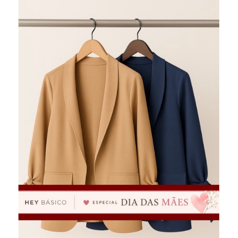 Kit Blazer Feminino Airflow + Blusa Regata Feminina com Nozinho
