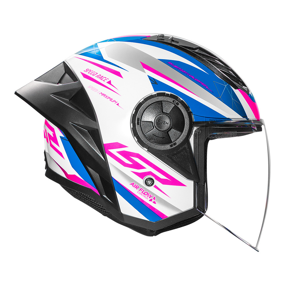 Capacete Moto Ls2 Aberto Airflow 2 Of616 Spoiler Draze Rosa