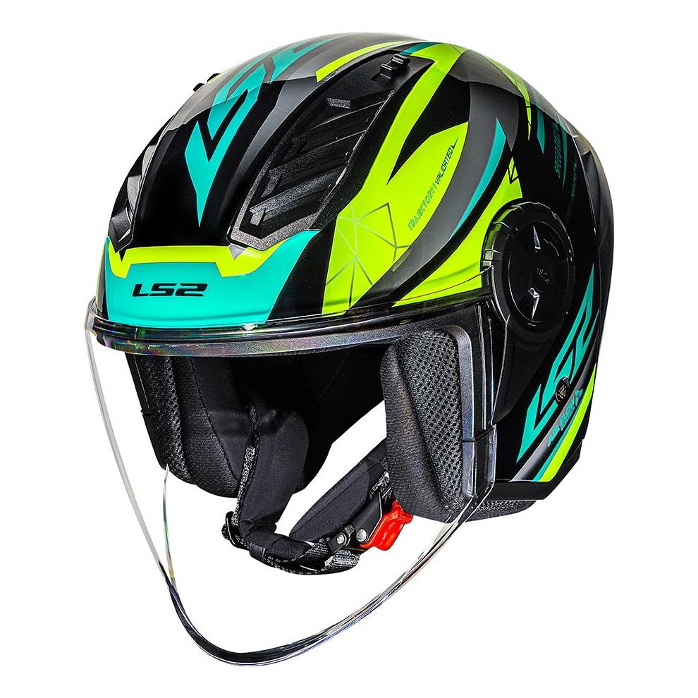Capacete Ls2 Airflow Ii Draze Verde Tamanho Do Capacete 56 Brilhante