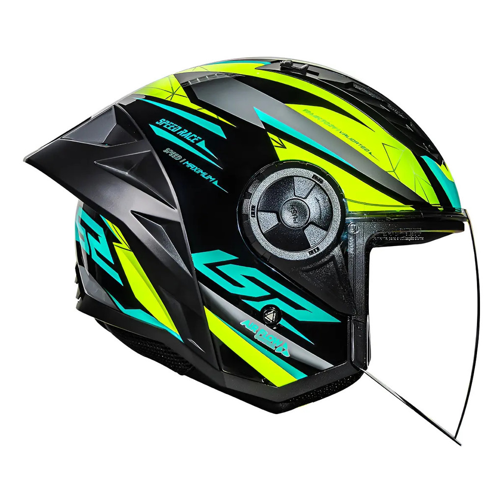 Capacete Ls2 Airflow Ii Draze Verde Tamanho Do Capacete 60 Brilhante