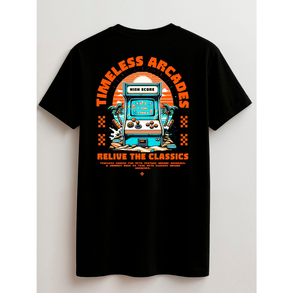 Camiseta Juvenil e Infantil 100% Algodão 2 ao 16 anos Arcade Game