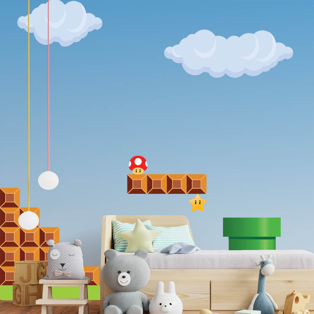 Papel de Parede Quarto Menino Videogame Arcade Colorido 6m²