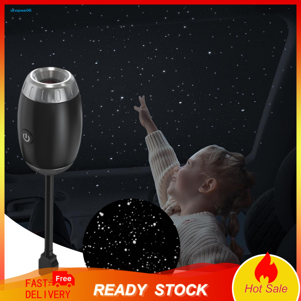3 Brightness Projector Lamp Star Usb Car Starry Sky 360° Adjustable Led Ambient Light with for Home Bedroom and Automot