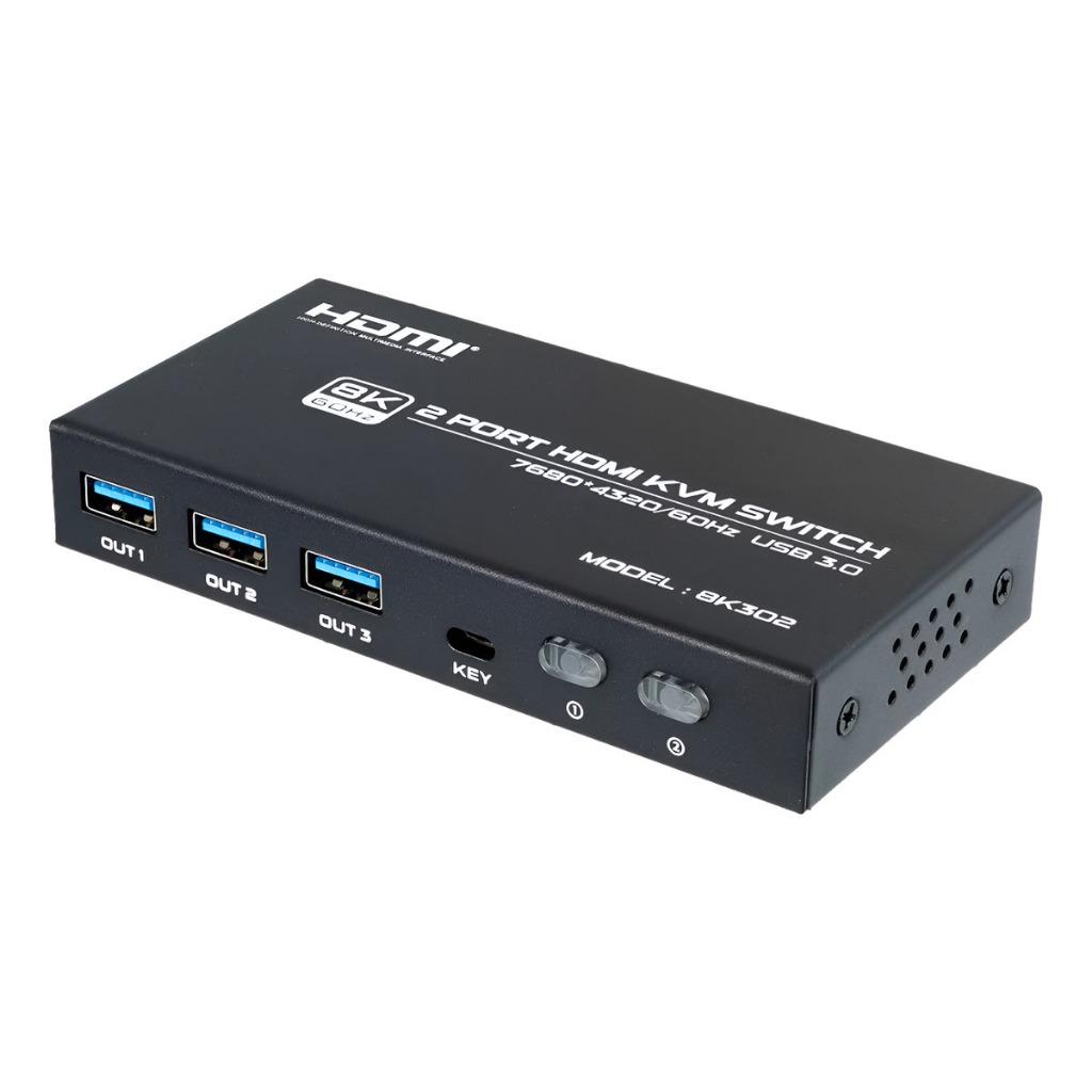 Switch Hdmi 2 portas Usb 3.0 8k
