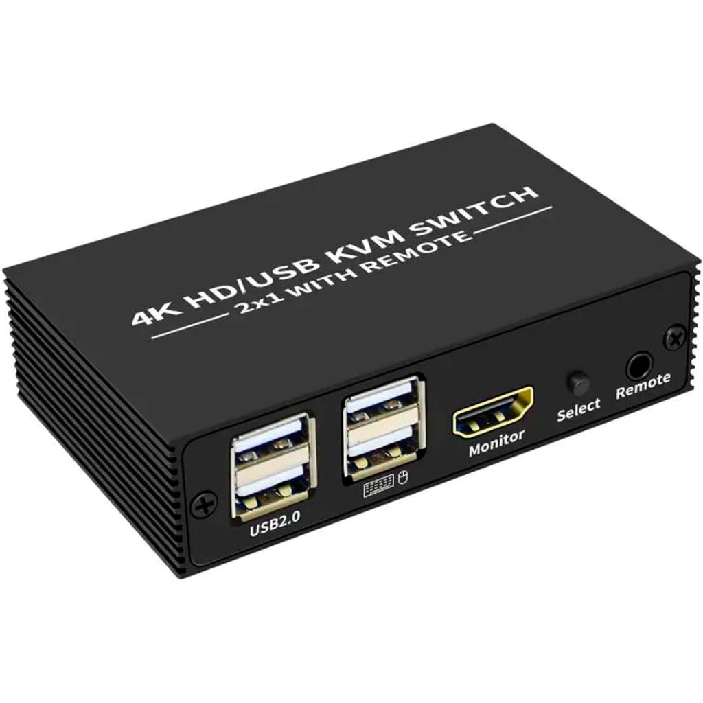 Chaveador Switch Kvm 2 Portas Hdmi Mouse Teclado 2x1