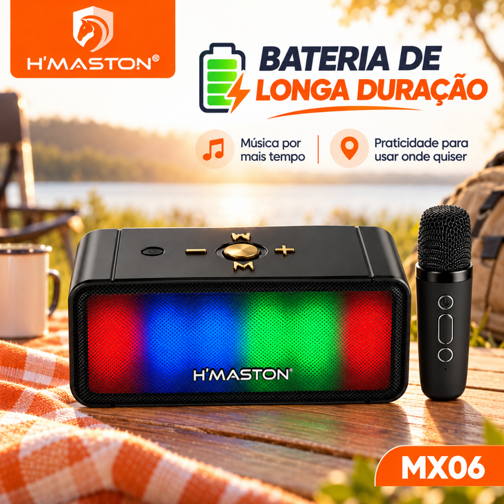 Mini Bluetooth Speaker with Colorful RGB Light | Sound 360° | Portable for Home and Party