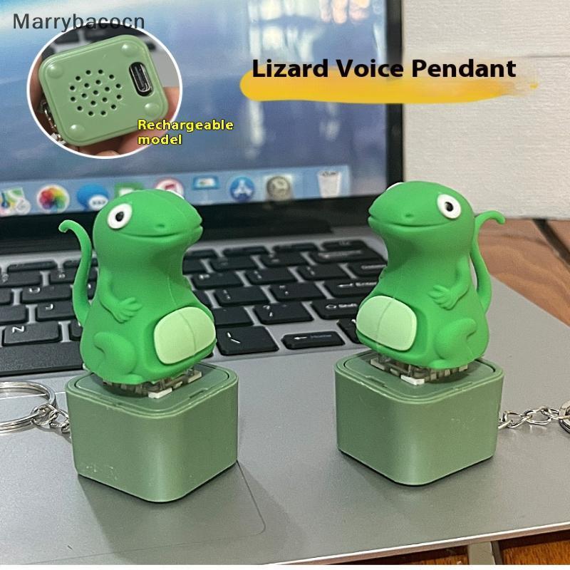 [MAR] Lizard Fidget Toy Chaveiro Com Luzes Colorful Recarregável Stress Reliever Ansiedade Sensorial Fun Animal Sound Bu