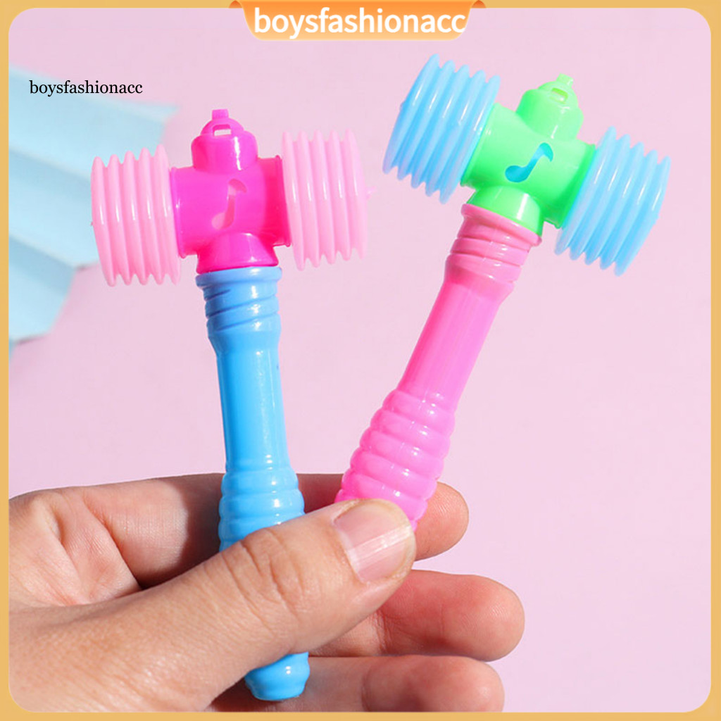 10pcs Kids Squeaky Hammer Toy Set Colorful Plastic Pounding Mallets Educational Mini Hitting Toys with Percussion Sound
