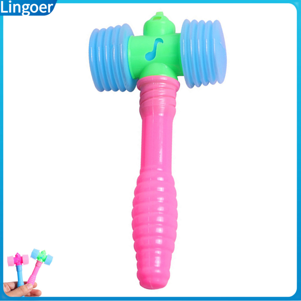 10pcs Kids Squeaky Hammer Toy Set Colorful Plastic Pounding Mallets Educational Mini Hitting Toys with Percussion Sound