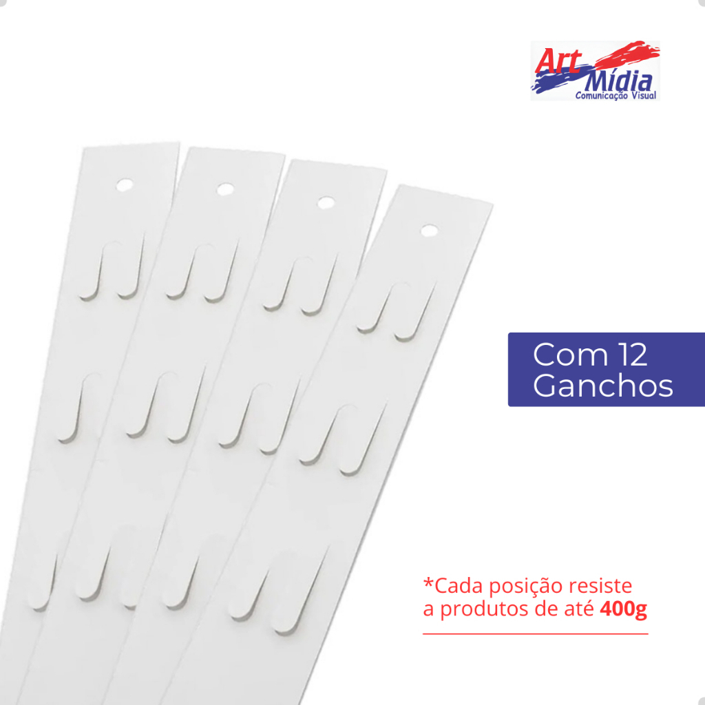 Kit Fitas Cross Clip Strip Ponto De Venda PDV Resistente Com Varias Posiçoes de Fixaçao