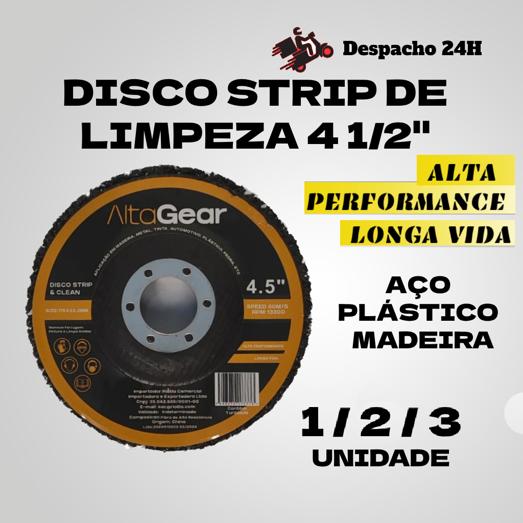 Disco Strip de Limpeza AltaGear - 4.1/2