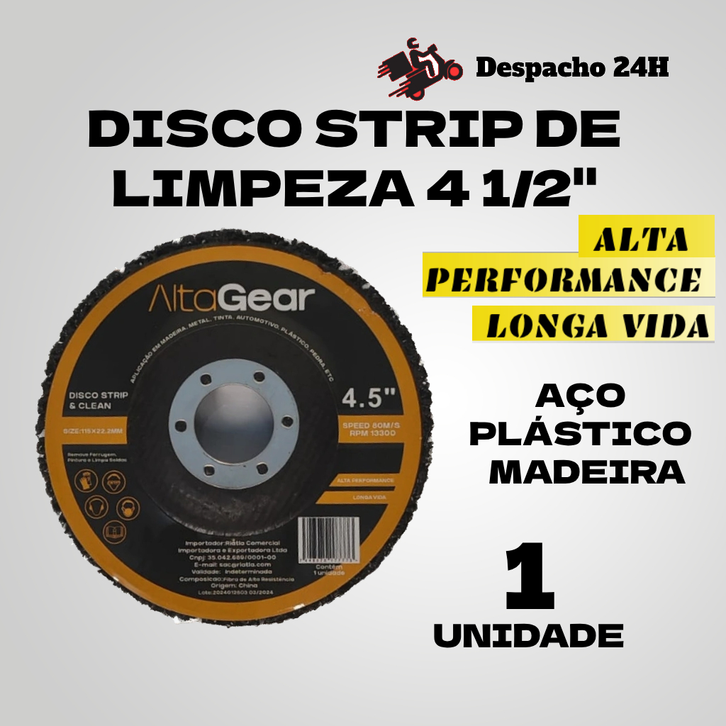 Disco Strip de Limpeza AltaGear - 4.1/2